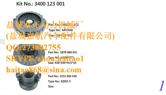 Truck clutch kit 3400123001 supplier